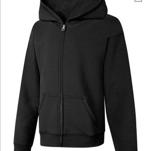 plain black zip up jacket